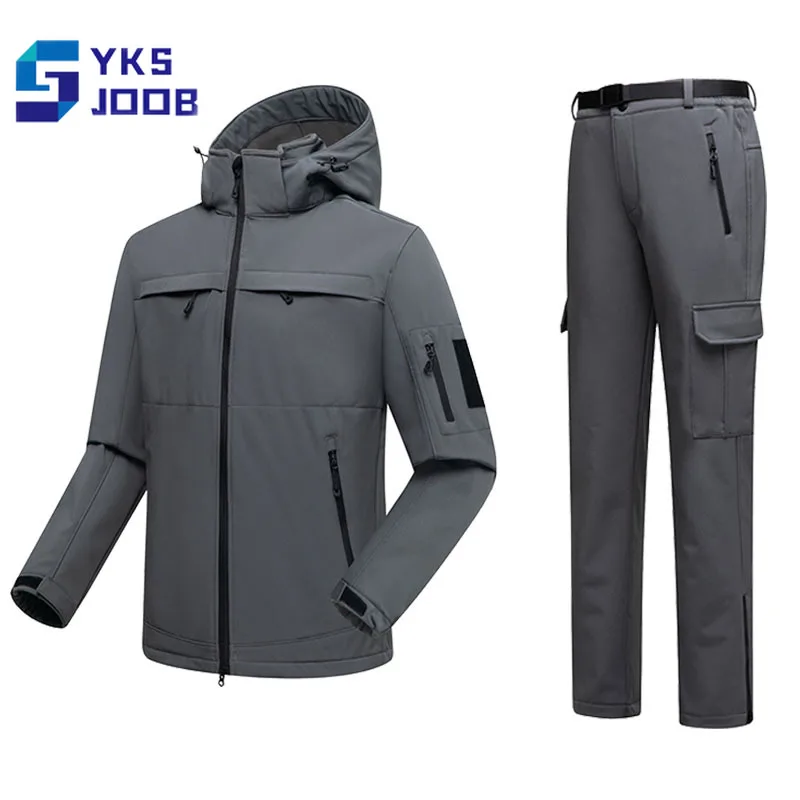 

Tactical Hiking Set Mens Autumn Windproof Thermal Breathable Jacket Wear-resisting Multi-pocket Cargo Pant Camping Treking Suits