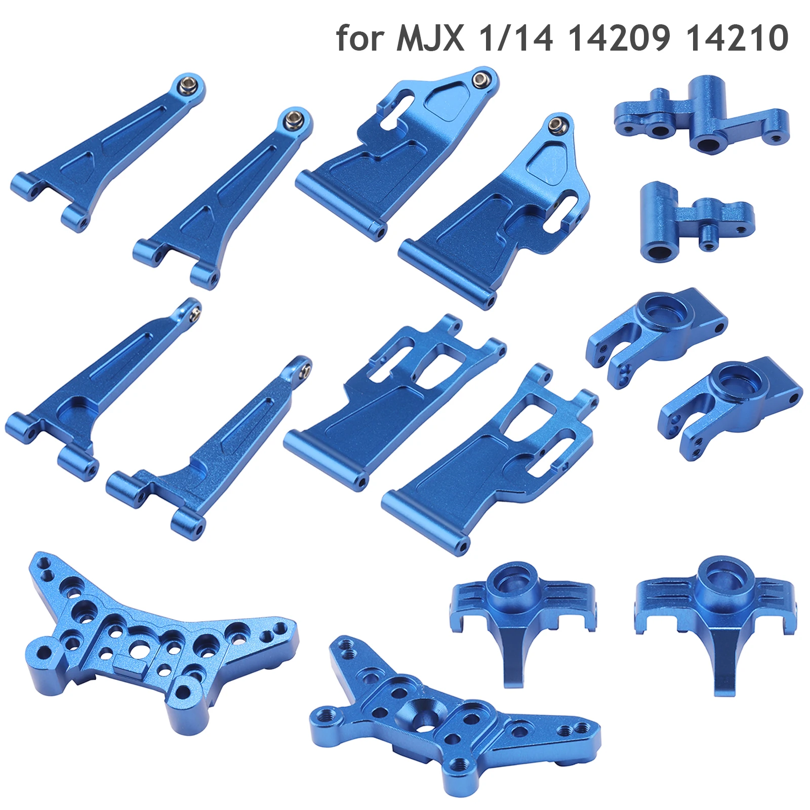 MJX 14210 14209 H14BM Suspension Swing Arm Steering Group Steering Cup Shock Tower Metal For 1/14 RC Upgrade Parts toys Car part