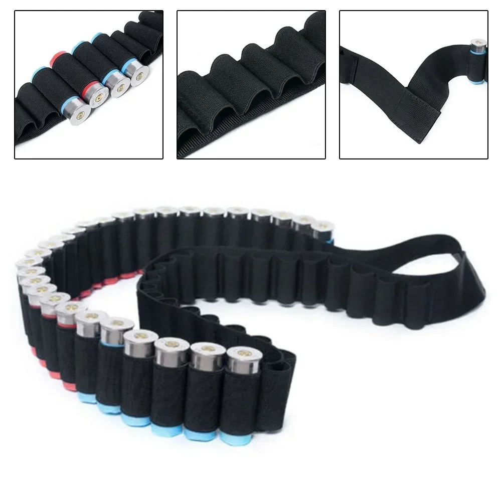 Polowanie 50 nabojów Pas pagolierowy 12 20 Gauge Wkład Bullet Pouch Pas Airsoft Gun Ammo Holder Shell Belt Akcesoria myśliwskie