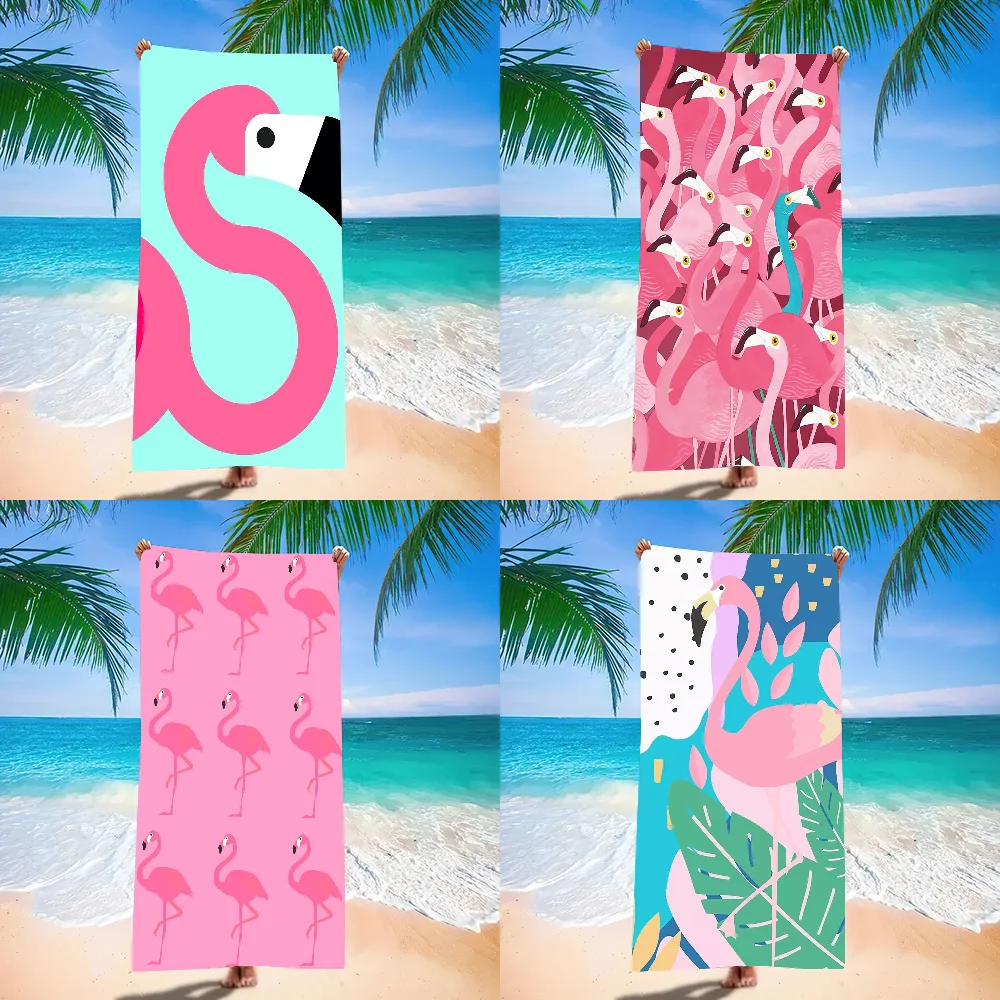 

Fashion print flamingo Towel Beach Towel Large Size Outdoor Travel Camping Absorbent toallas Towels Summer Swimming