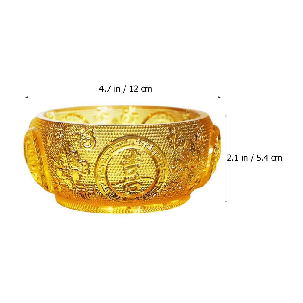 

Crystal Cornucopia Wealth Bowl Ornament Decorative Home Office Tabletop Treasure Basin Gift Art Crystal Cornucopia