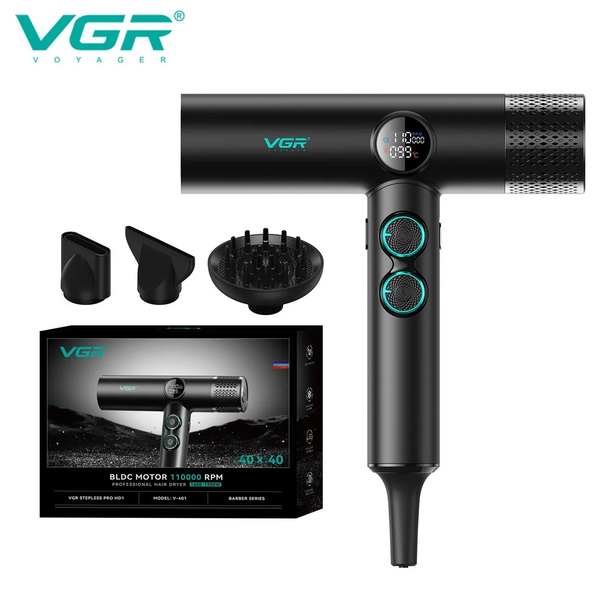 

VGR401 Negative ion hair dryer Women's high-speed brushless motor hair care Household quick-drying electric hair dryer 다이슨