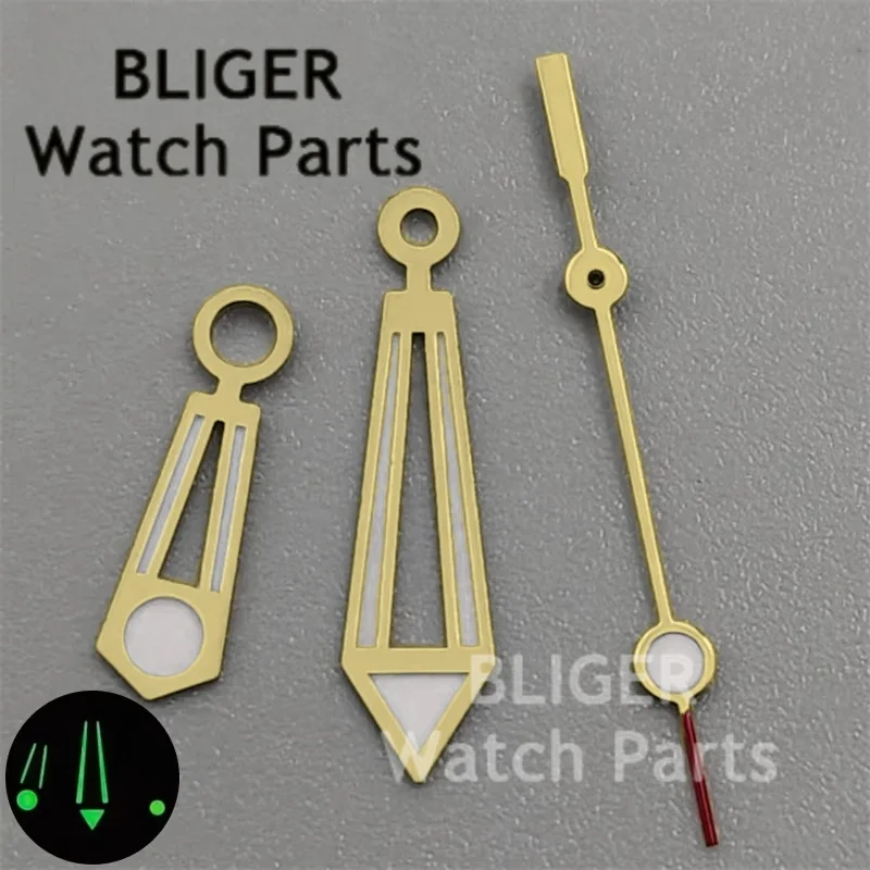 BLIGER الهيكل العظمي الفضة الأزرق بندقية ساعة الأيدي الأخضر مضيئة البرتقالي اليد الثانية صالح NH35 NH36 NH39 ETA2824 PT5000 حركة Mingzhu #2