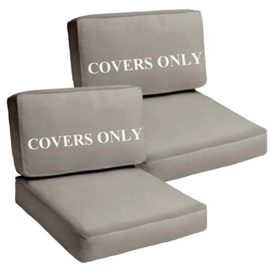 

Чехлы для подушек для патио, сменные чехлы для уличной мебели, 4 шт., для глубоких сидений и спинок, размер S