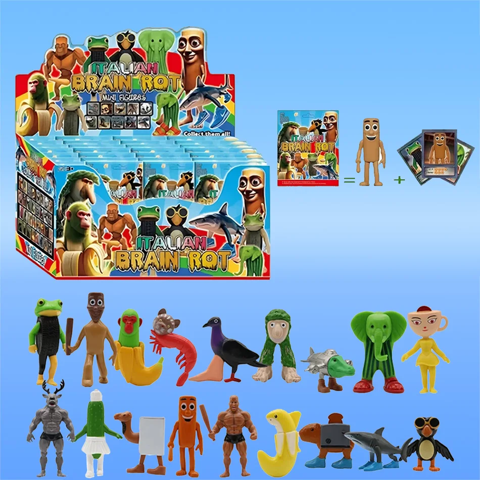 

Brainrot Anime Action Figure - Mystery Tralalerotralala Bomba Dinocrocodilo Blind Box Funny Collectible Decorative Doll for Desk