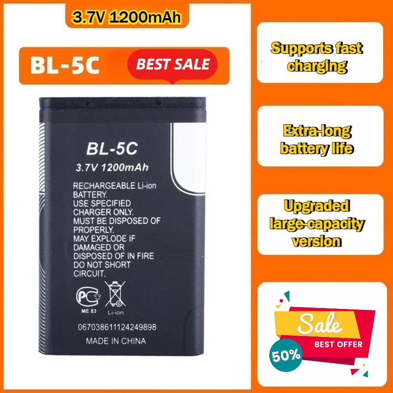 For Nokia BL-5C Lit…