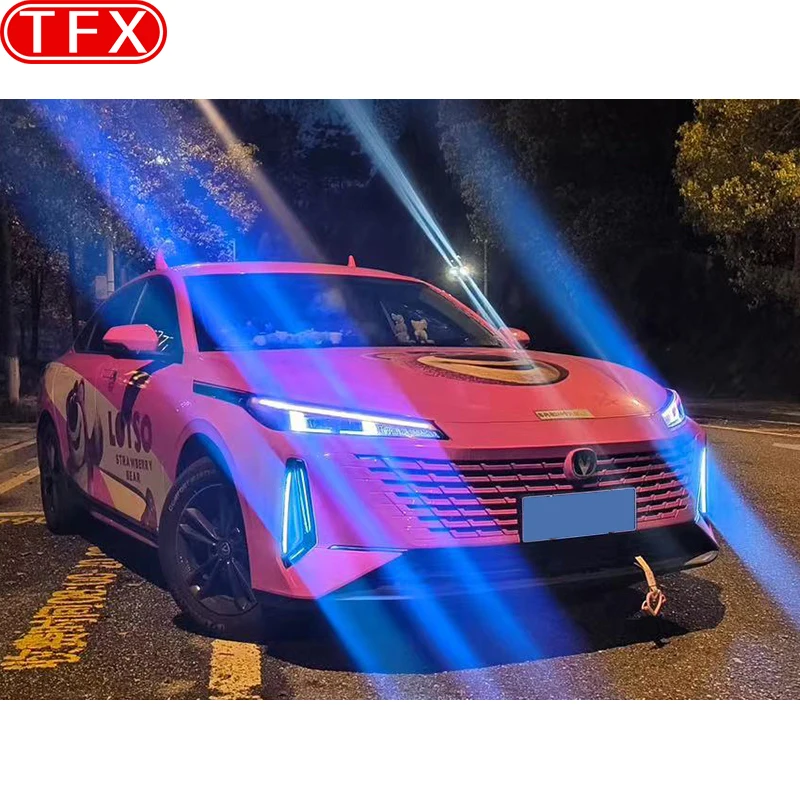 

For Changan Yida 2023 2024 2025 Car LED daytime running lights flowing turn signals front fog decorative lights Auto Accessories