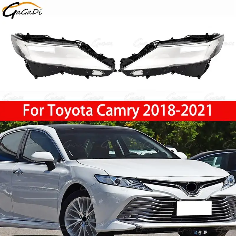 

GaGaDi Headlamp Lens Glass Shell Car Front Glass Cover Plexiglass Clear Lamp Lampshade For Toyota Camry 2018 2019 2020 2021
