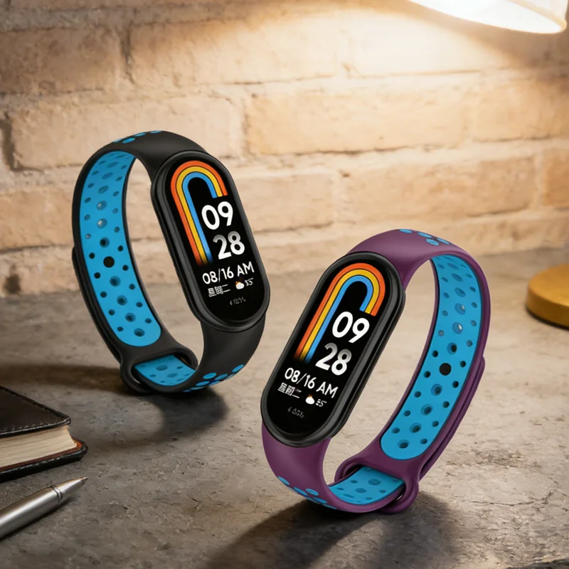 Weiches Silikonarmband für Xiaomi Mi Band 10 9 8, atmungsaktives, bequemes Ersatzarmband für Mi Band 10 Correa-Zubehör