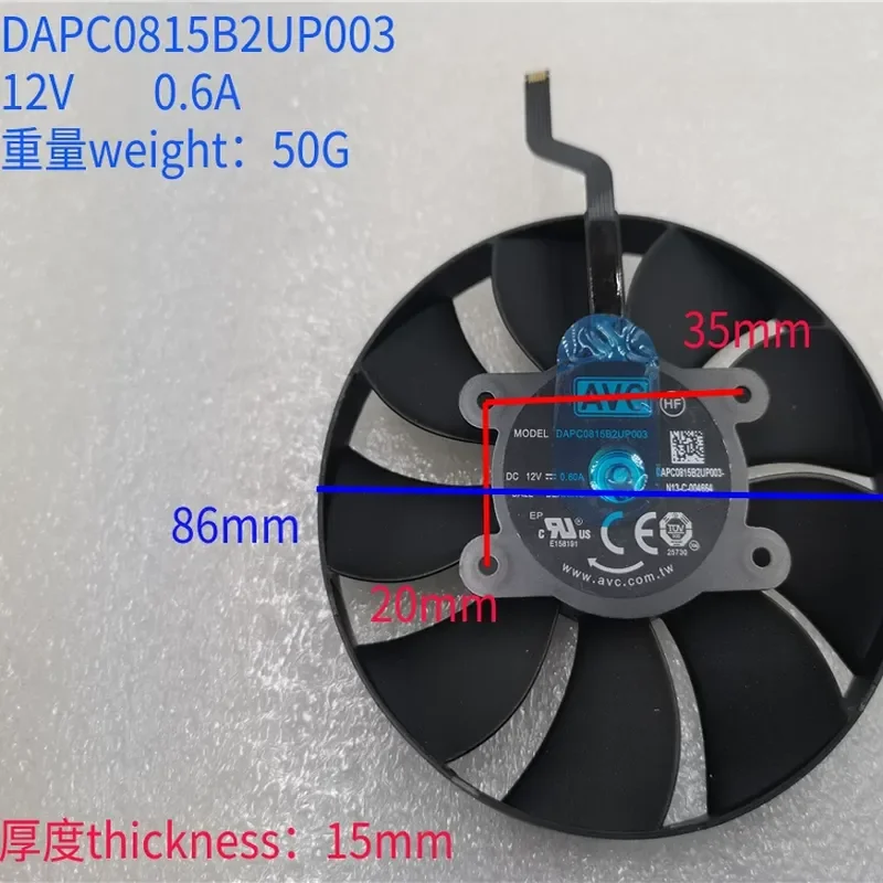 DAPC0815B2UP003 for NVIDIA GeForce RTX 3080 3080 Ti FE Fan