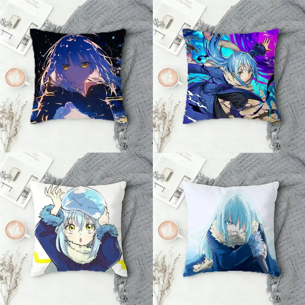 

T-TenSura Double-sided Printed Square Pillow Cover Decorative Cushion Cover for Sofa Bedroom Bedside
