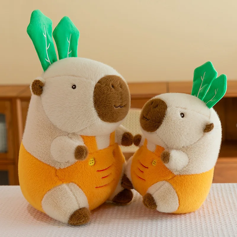 30/40cm New Plush Carrot Capybara Stuffed Doll Cute Capybara Plush Kawaii Animal Toy Children's Birthday Gift Doll Kids Toy