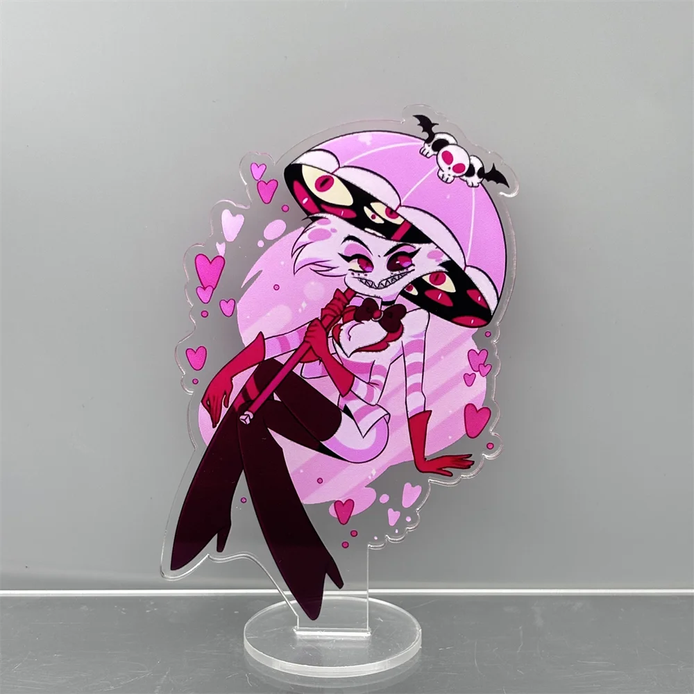 Anime Hazbin Hotel Charlie Morningstar Cosplay Stand Acrylic Figures Vaggie Desktop Standing Sign Model Decor Birthday Gifts
