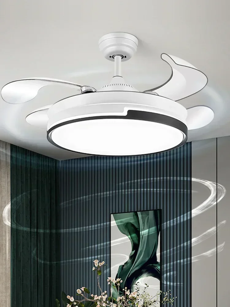 Zhigao Intelligent Ceiling Fan Light, Invisível, Moderno, Simples, Casa, Sala de estar, Restaurante, Quarto, Novo, 2023