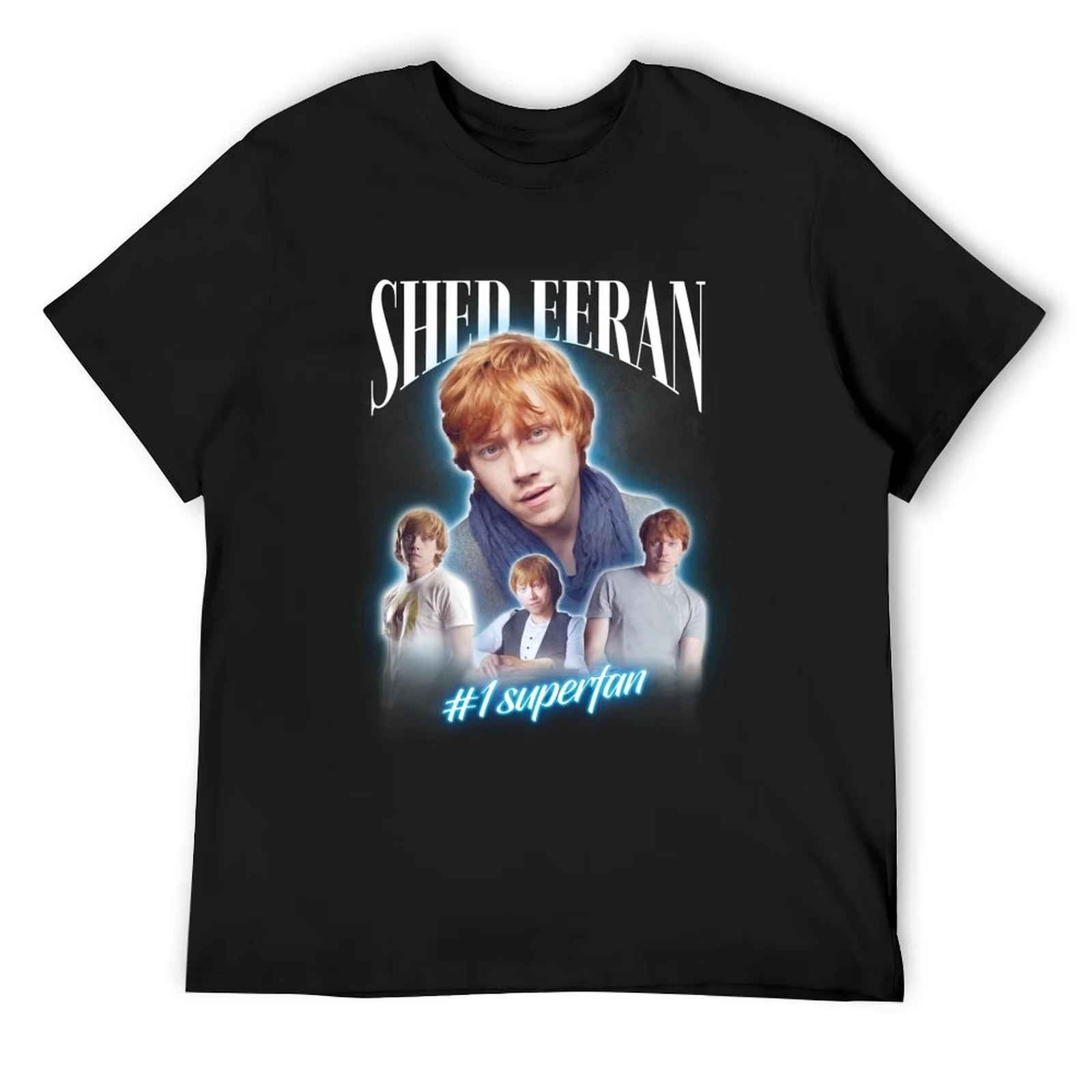 

sherk Rupert Grint Shed Eeran Parody Cursed Fan Collage T-Shirt plain graphic t shirts baggy shirts mens t shirt
