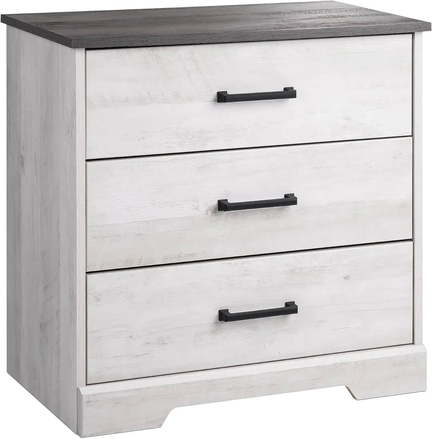 

Prepac Rustic Ridge Farmhouse 3-Drawer Nightstand, Washed White, ADNR-1603-1