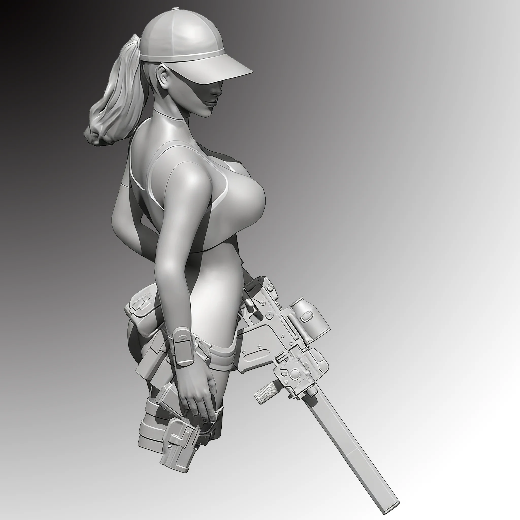 

1/25 Resin Model Figure Bust Of Rose Killer Gk Micro Miniature 3d Printed White Model Toy Unassembled And Unpainted Kit