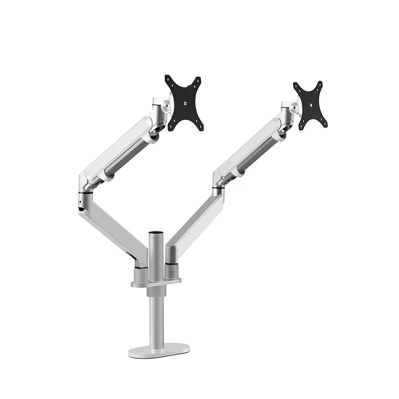

Dual monitor bracket, gas spring aluminum alloy ergonomic office desktop clip table bracket