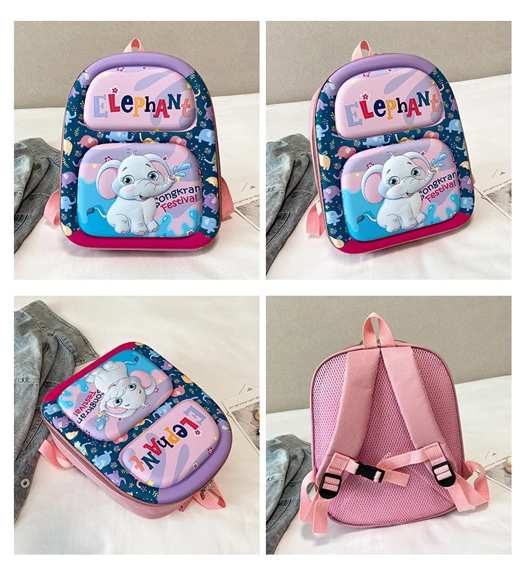 Cute Cartoon Book Bag for Kids, Hard Shell, Mochila Redutora de Carga Ultra Leve, Kindergarten Boys and Girls Backpack, Novo, Escola Primária, 2023