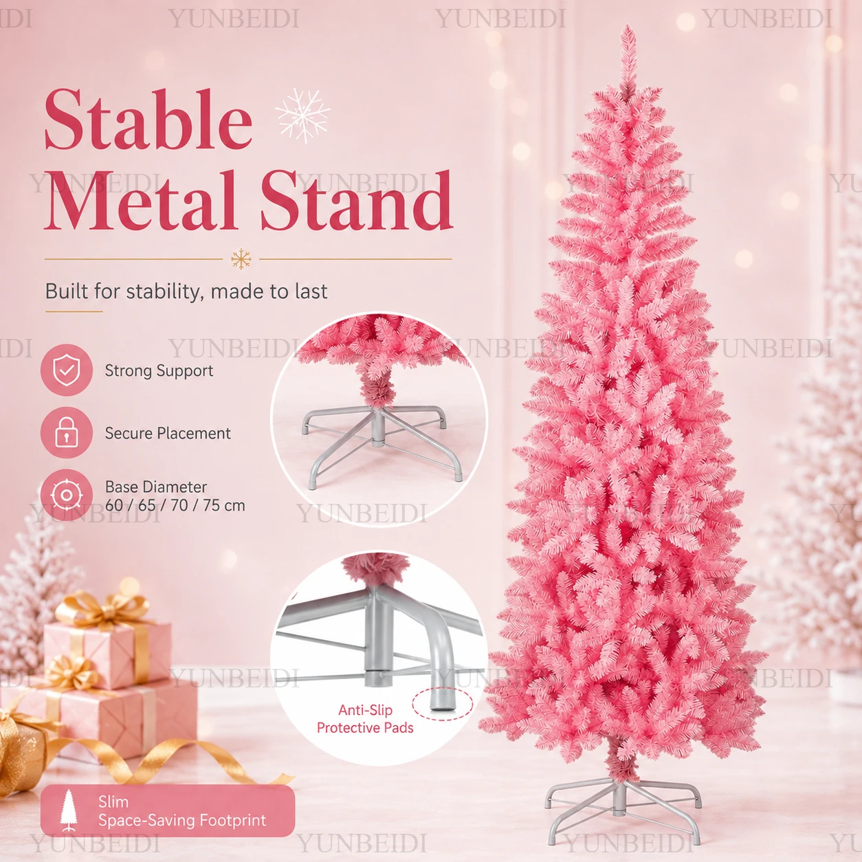 شجرة عيد الميلاد الوردية على ش - مراجعة Christmas Tree Artificial وسعره