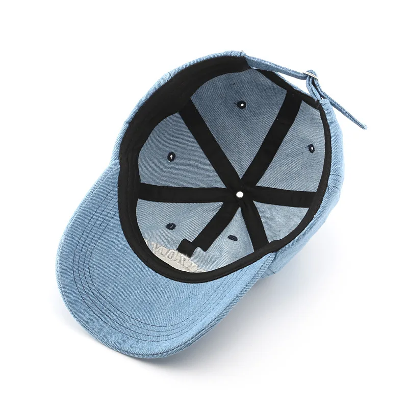 Cotton Denim Baseball Cap for Men and Women Fashion Soft Top Hats Casual Snapback Hat Summer Sun Cap Dad Hats Unisex