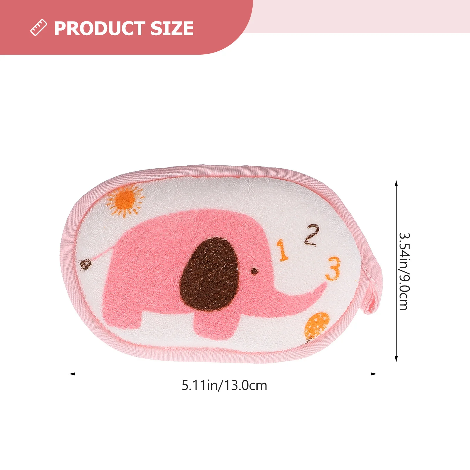 3 قطعة حمام الطفل الإسفنج القطن الكرتون الفيل نمط لحديثي الولادة الصغار التطهير وسادة لينة دش الغسيل منشفة الاطفال #6
