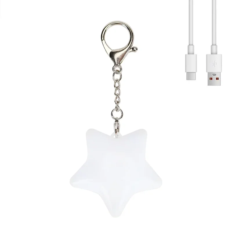 Heart Shaped LED Mini Keychain Lamp, Portable Pocket Light for Women Purse Handbag Backpack Romantic Decor