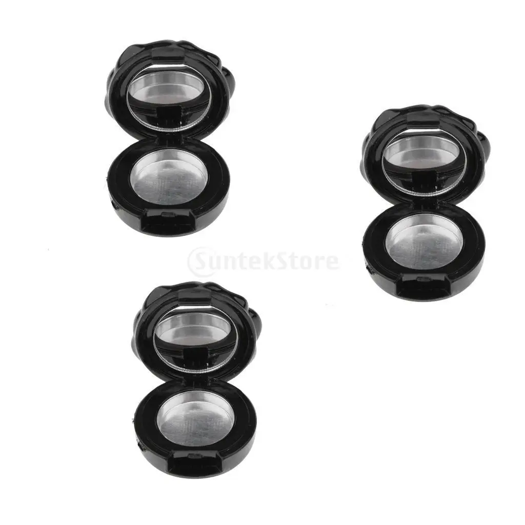 3 Stück leere rosa Hüllen roter Augenbrauen-Lippenstift-Rouge-Behälterpulver