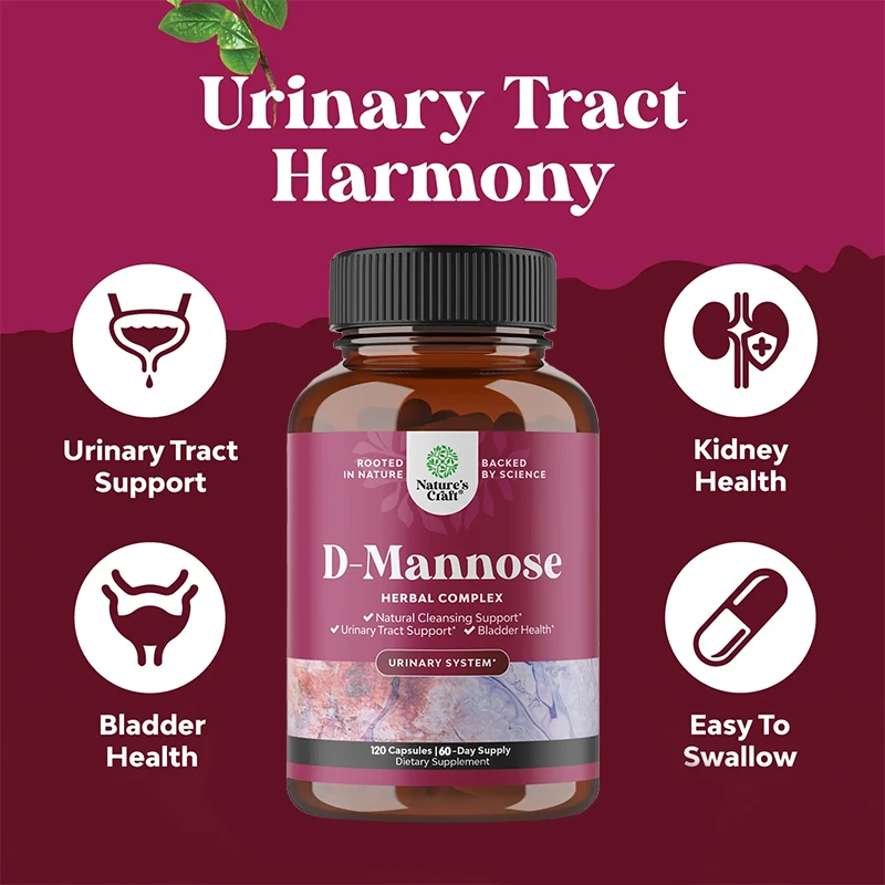 D-Mannose with Cranberry Extract - Kidney Cleansing, Liver Support and Women\'s Urinary Tract Health