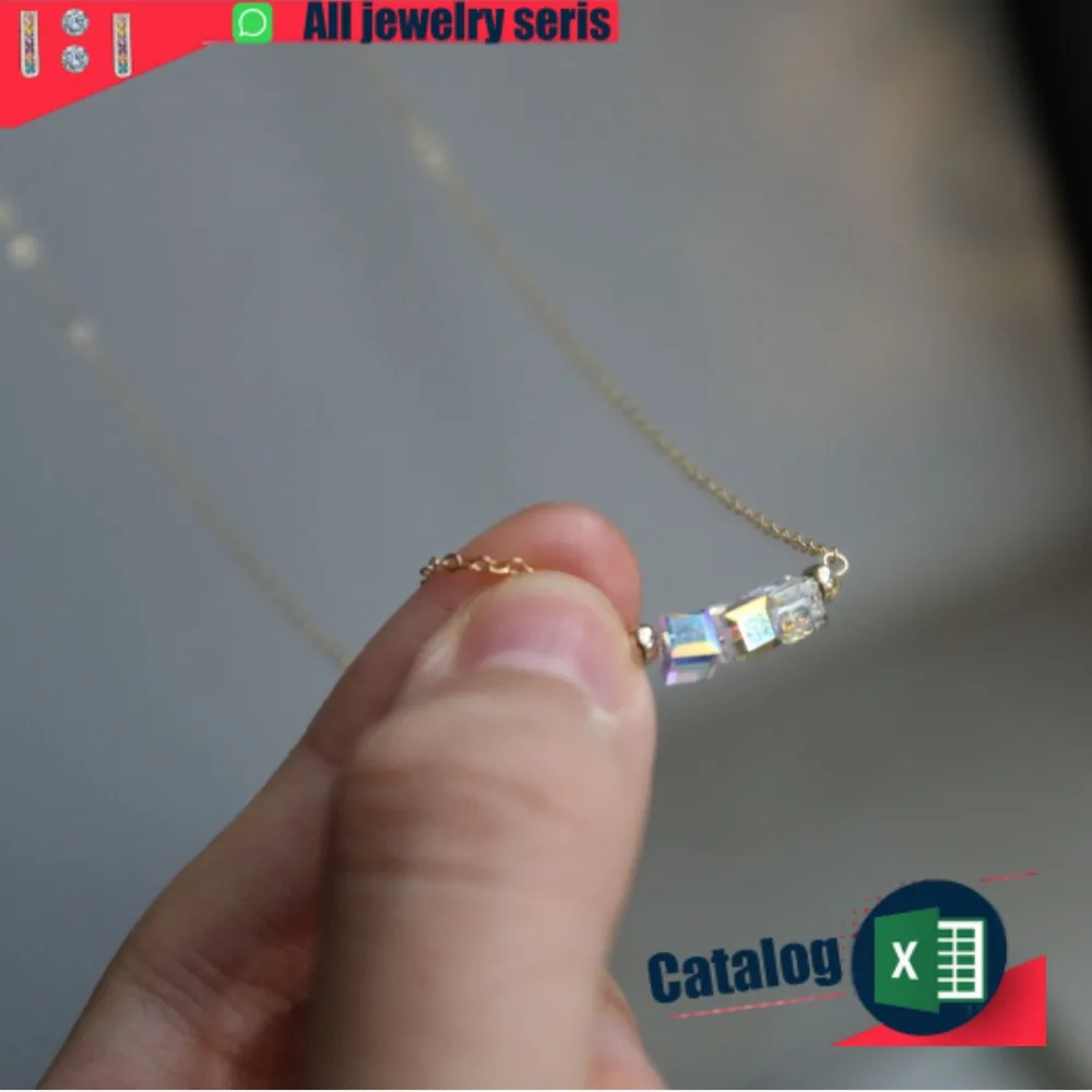

Crystal Necklace Gold Collarbone Chain Niche Design, Fashion 2025 for Women