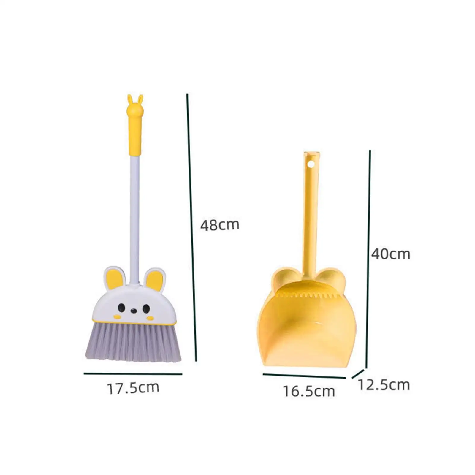 Mini Broom and Dustpan Set for Kids Play House Toy Holiday Gifts Cleaning Set