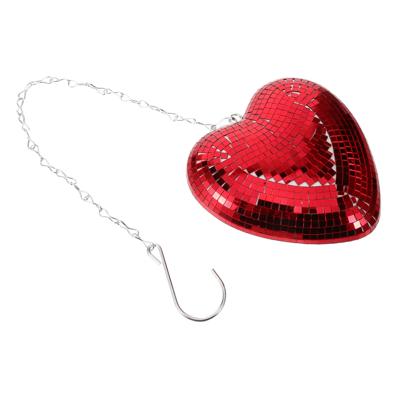 

Heart Valentine's Day Pendant Decorations Shaped Reflective Sphere Product Party Cake Mirror Balls