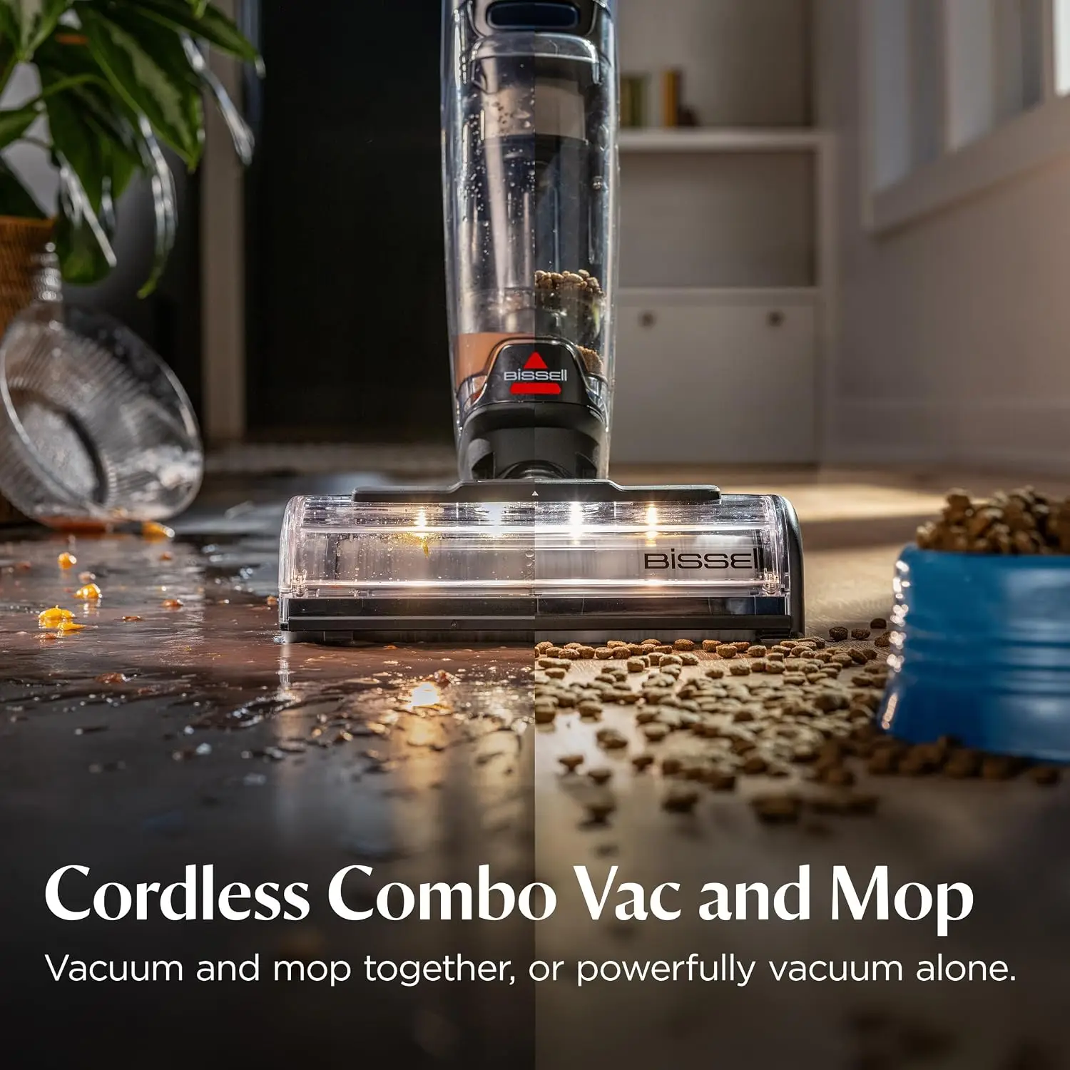 CrossWave HydroScrub Plus Cordless Wet Dry Vacuum Mop, Floor Cleaner with Edge Cleaning & Headlights, 45-Minute Runtime, Multi-S