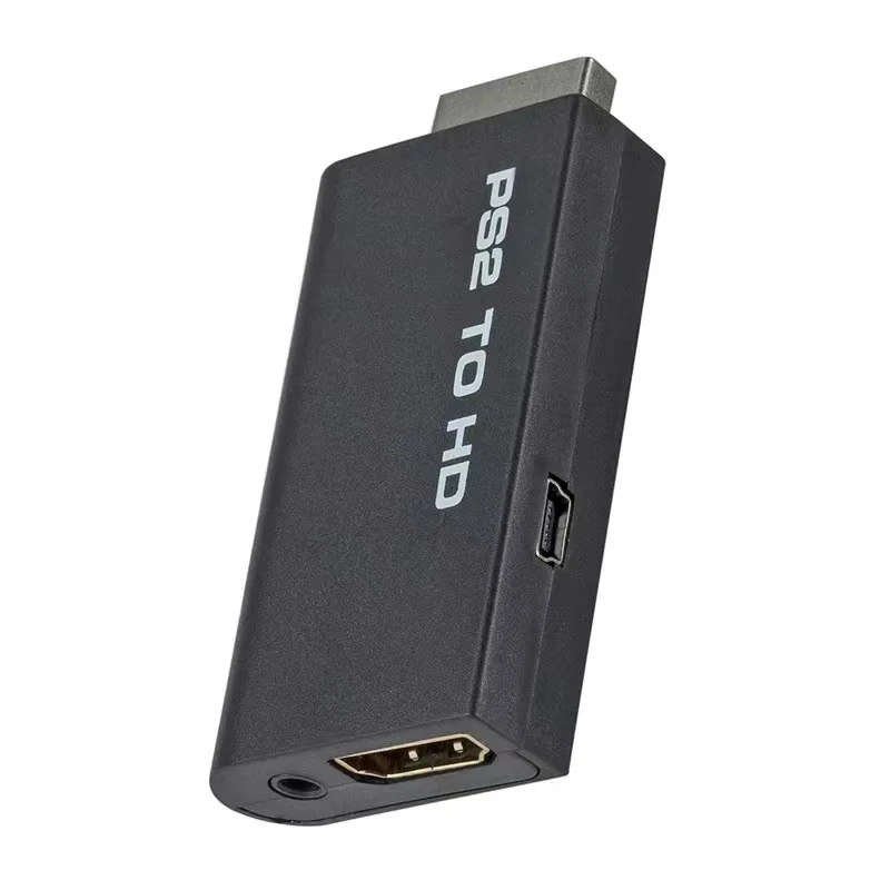 HDMI zu Ps2 kompatibler Konverter-Adapter Audio und Video mit 3,5-mm-Audiokabel unterstützt PC alle Ps2 480i 480p 576i Anzeigemodi