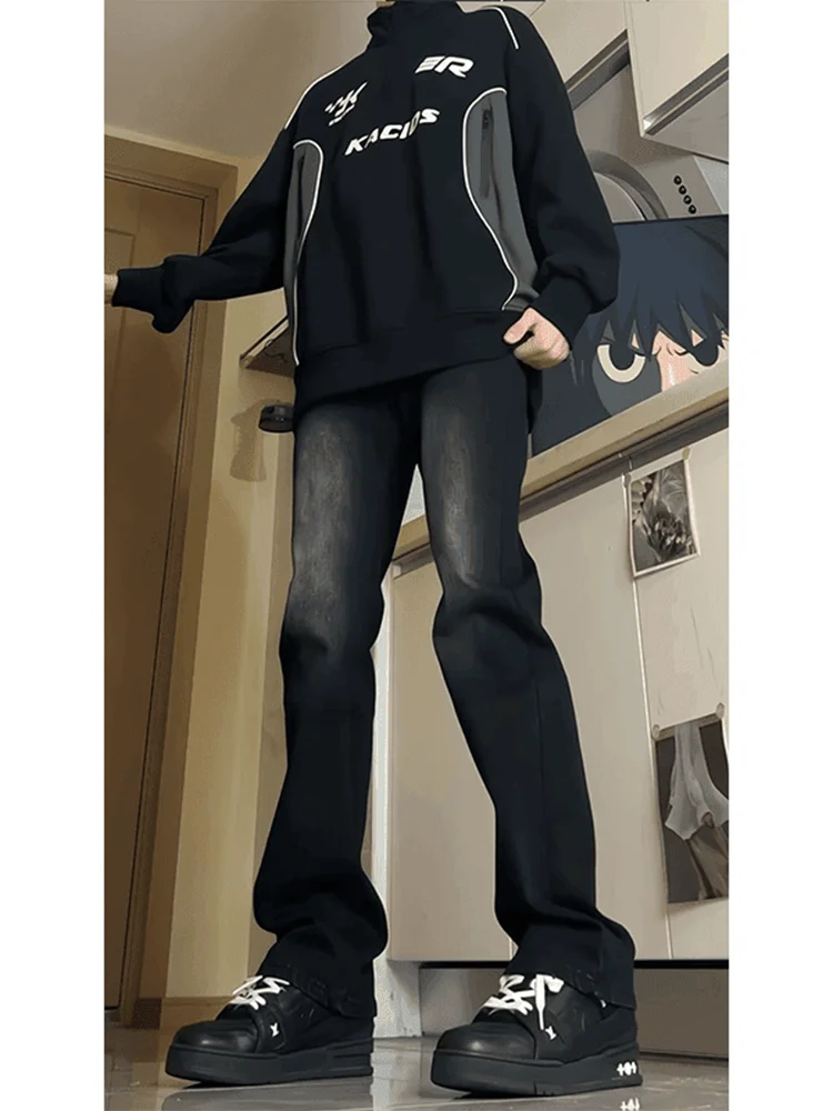 

Мужские джинсы Cleanfit Adient Bla, прямые, длинные, в стиле High Street, для весны и осени, молодежные модные джинсы