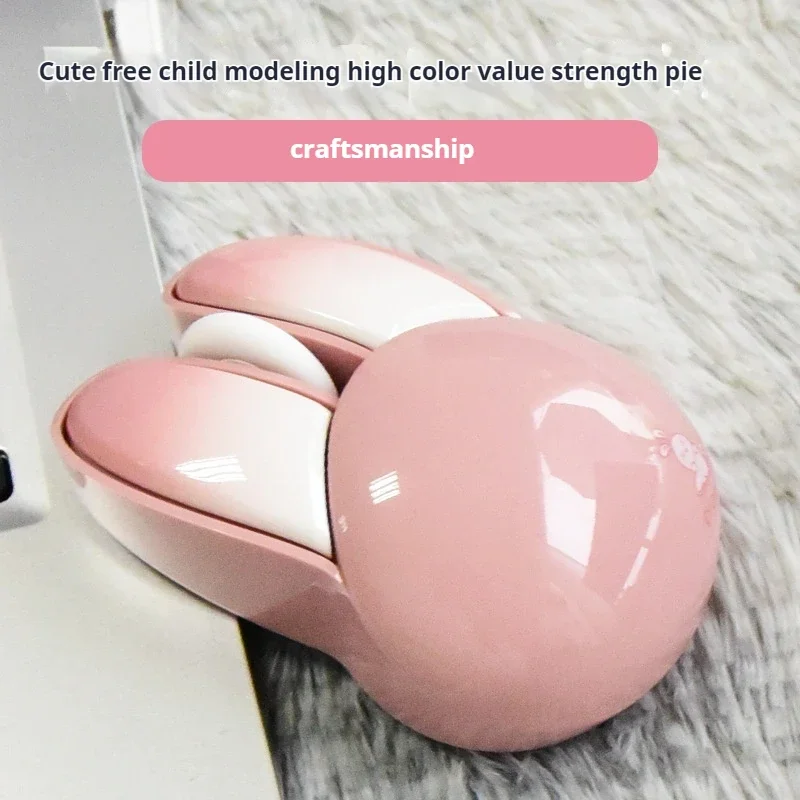 Mofii M6 Silent Mouse, kabellos, Bluetooth, 2,4 G, Dual-Modus, Cartoon-Kaninchen-Design, Büro, Computer, Gaming, Mini-Maus für Laptops