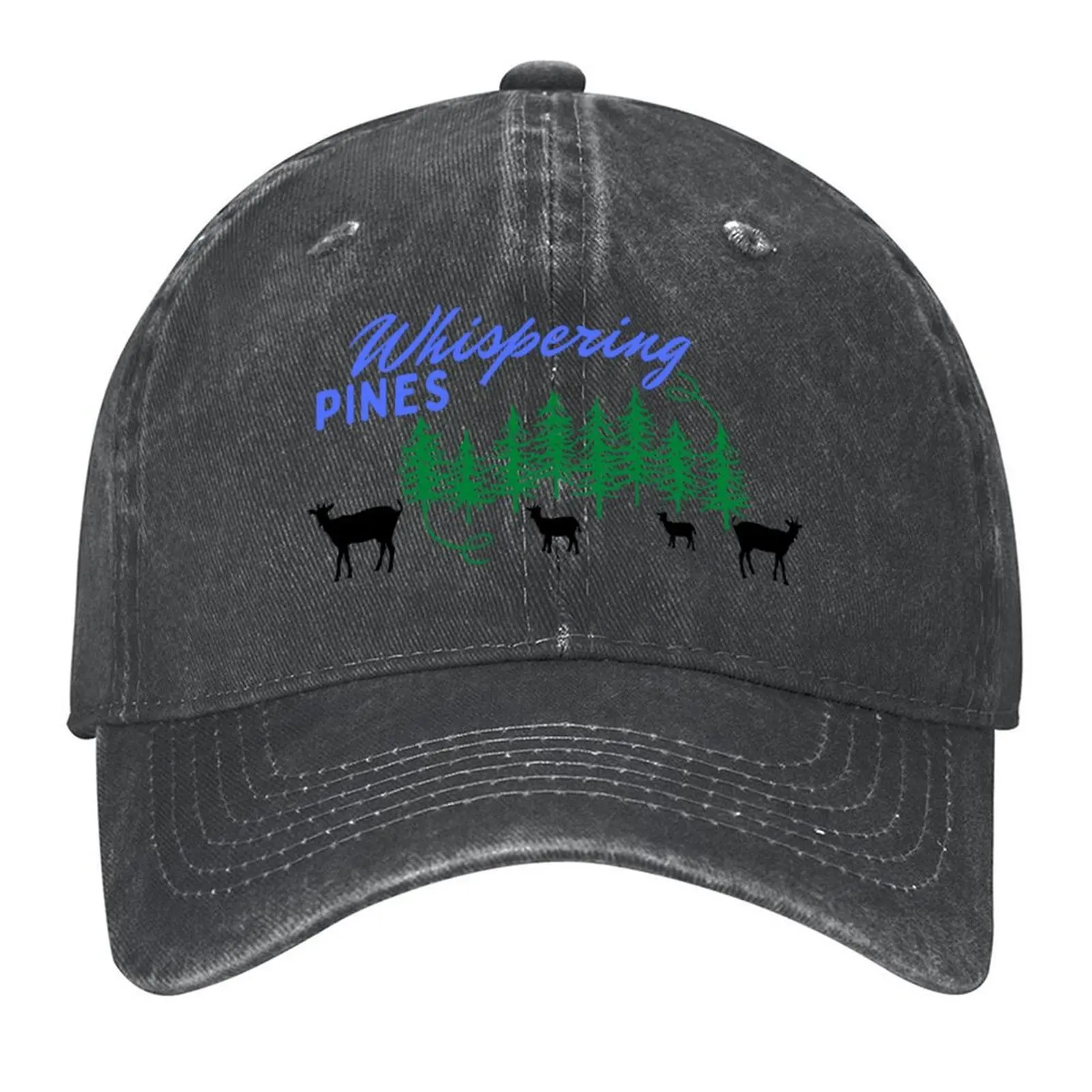 

Whispering pines blue and black Baseball Cap Trucker Hat fishing hat tactical cap Hat Man For The Sun Golf Men Women's