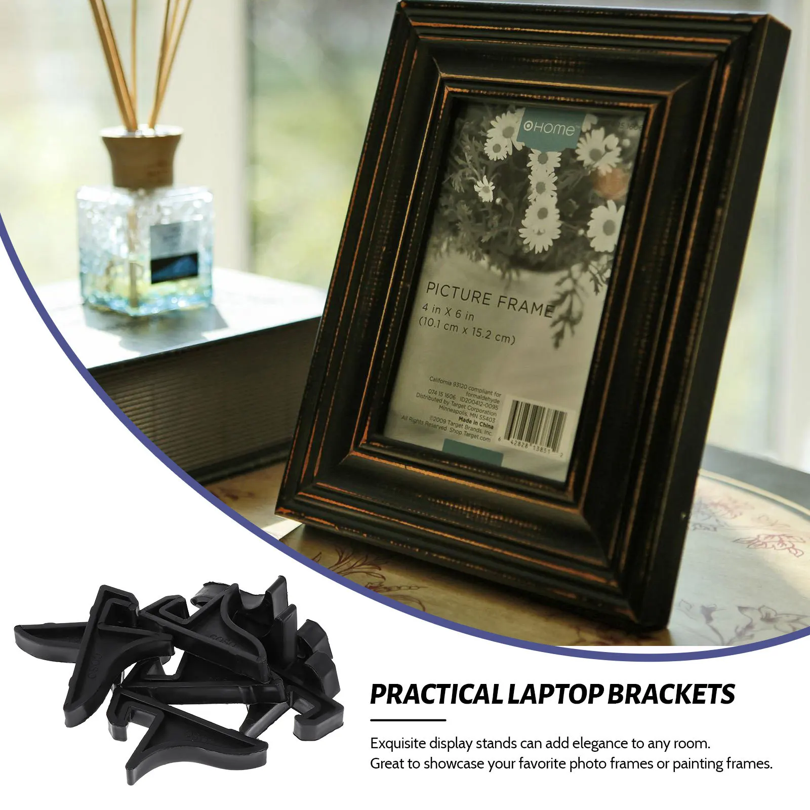 

16Pcs Stone Painting Display Stands Mini Portable Durable Waterproof Practical Laptop Brackets Art Photo Storage Stands for Home