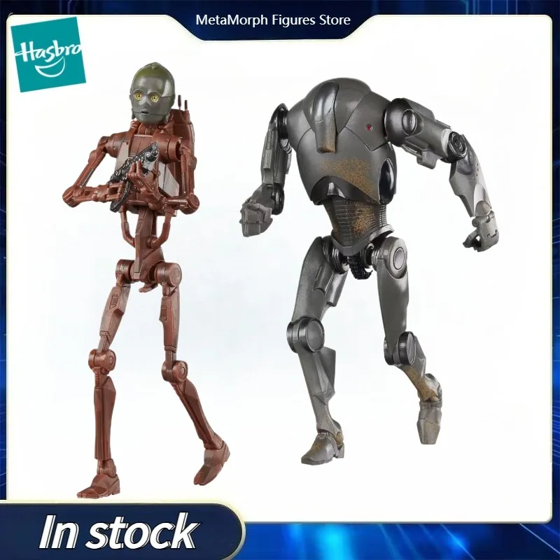 

Original Hasbro Star Wars The Black Series Attack of The Clones C-3PO&Super Battle Droid Anime Figure Toys Collection Ornaments