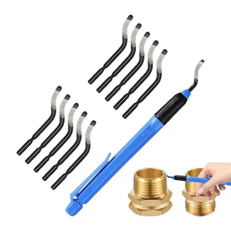 Deburring Chamfer Tool Manual Alloy Chamfer Tool In Pen Shape High Precision Burr Removal Cutters Portable Reamer Tool With 11