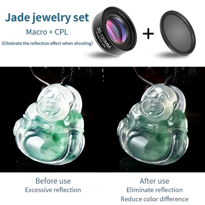 Obiettivo macro CPL Star 30-120mm a lunga distanza, obiettivo professionale con clip per fotocamera, filtri per iPhone XIAOMI HUAWEI Mobile