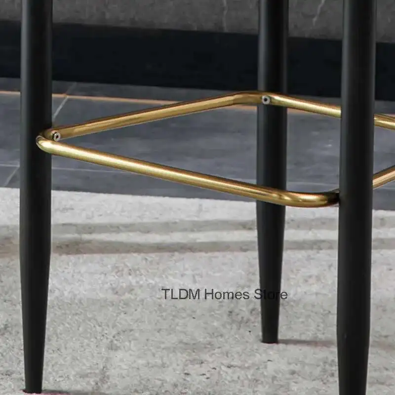 Licht Luxus Bar Stuhl Moderne Einfache Kaffee Freizeit Mode Hohe Fuß Barhocker Nordic Bar Möbel Küche Rückenlehne Sessel