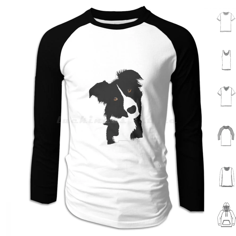 

Border Collie Hoodie cotton Long Sleeve Border Collie Collie Dog