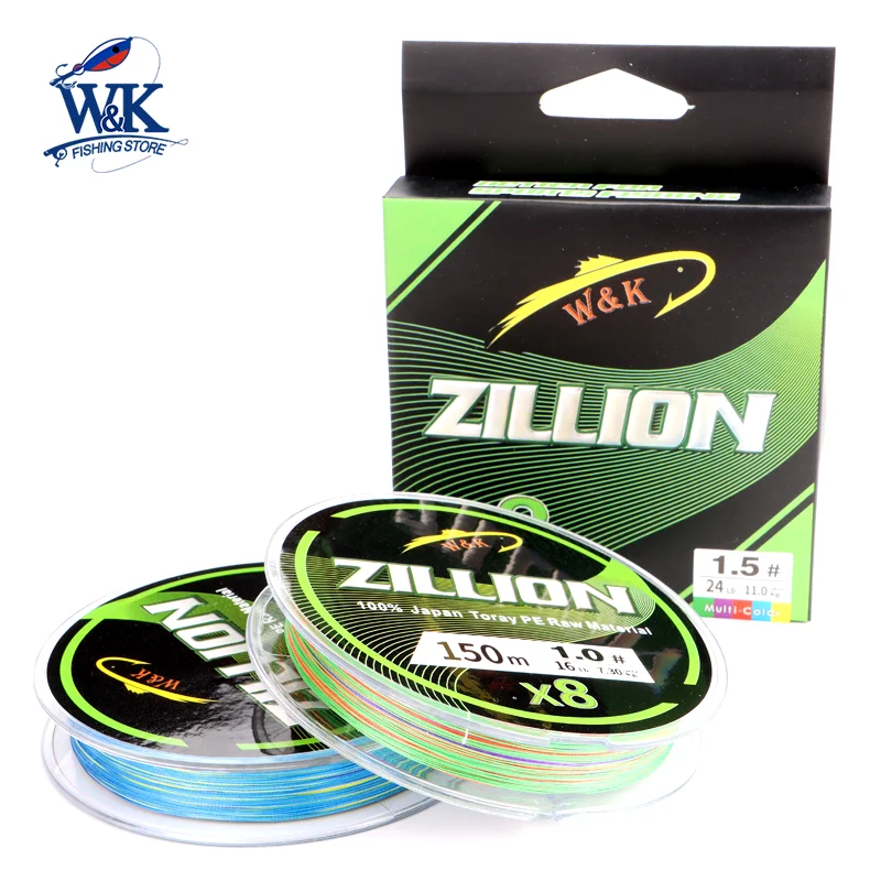 Braided Fishing Line at 150m PE Line 8 Braided Lines Strong Rock