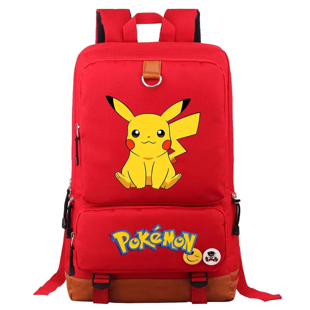 POKEMON Pikachu Backpack High School Students Backpack School Bags For Teens Girls Boys Laptop Travel Student Book Bags