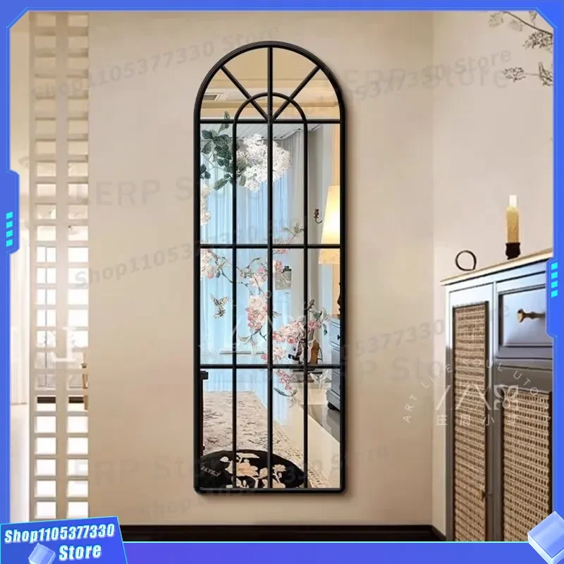 French Antique Full Mirror Decorative Painting Retro High End Mural for Living Room Entrance Wall Hanging Soft Decoration Art