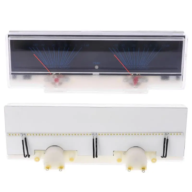 VU Meter Audio Power Amplifier Panel Dual Analog Level DB Meter with BackLight-A56M - view 5