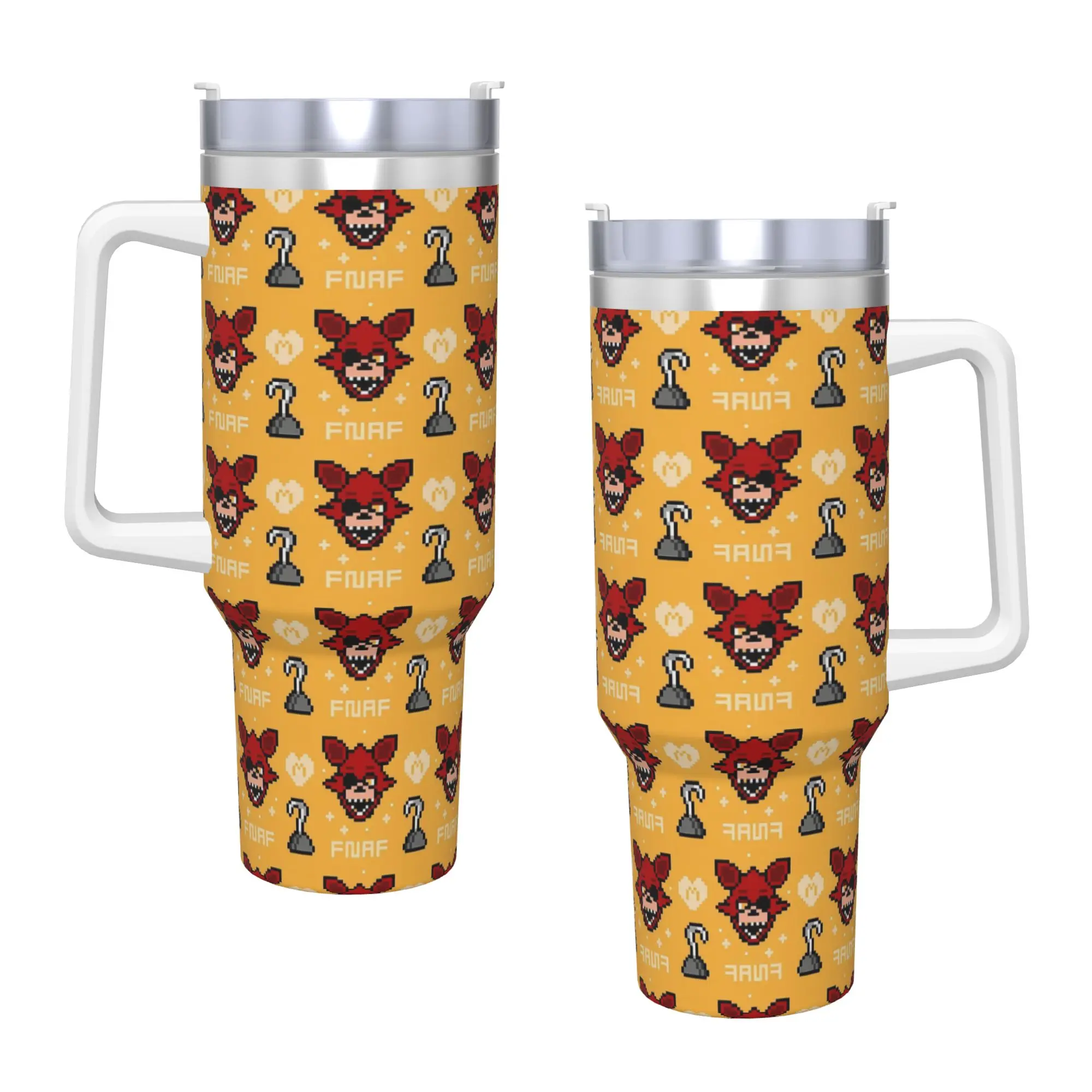 Stainless Steel Tumbler FNAF At Freddys Coffee Mug  Heat Preservation Hot Drinks Mugs Cup Travel Graphic Water Bottle