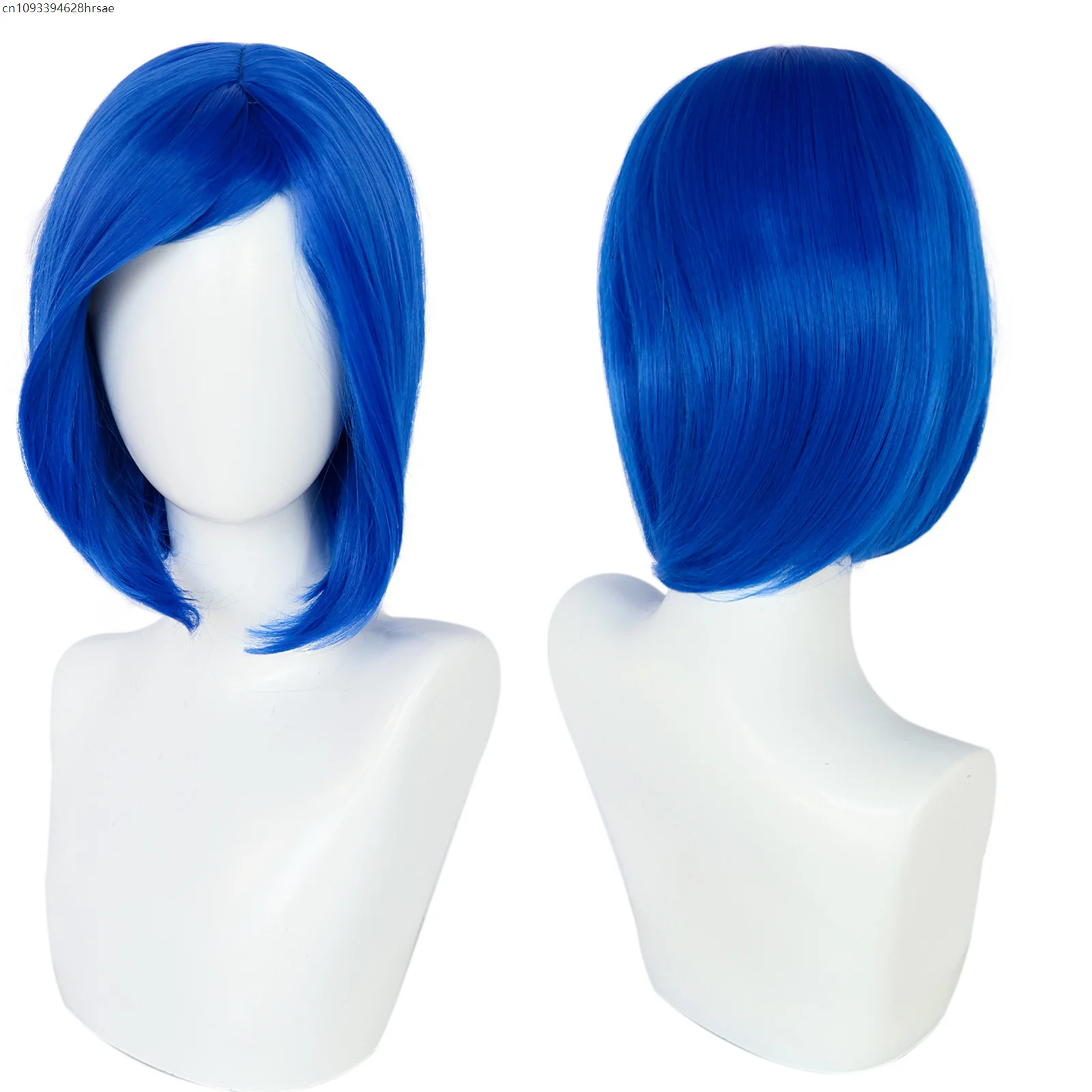 

Movie Cosplay Wig Door Mom Blue Short Hair Resistant Synthetic Scalp Hair Long Twist Braid Halloween Costume Props