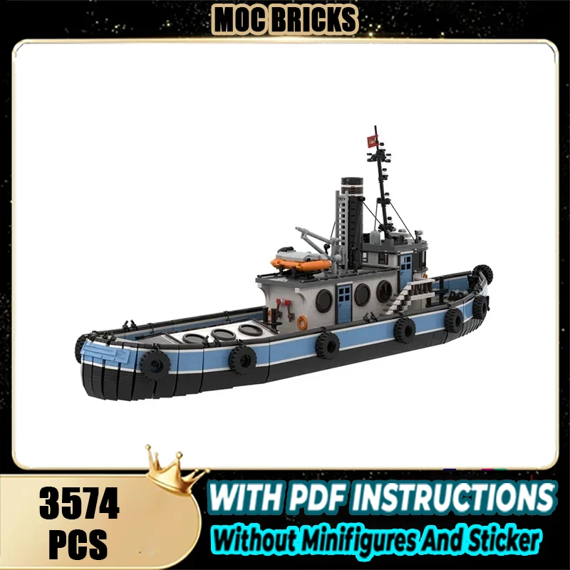 

Marine Ship Series Moc Building Bricks Steamship Model Technology Modular Blocks Gifts Christmas Toys DIY Sets Assembly